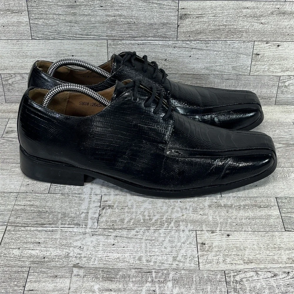 Izak Matalini Moda Italiana Black Dress Shoes Men Size‎ 11